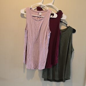 Old Navy Women's Tank Tops - Pink, Burgundy, Green